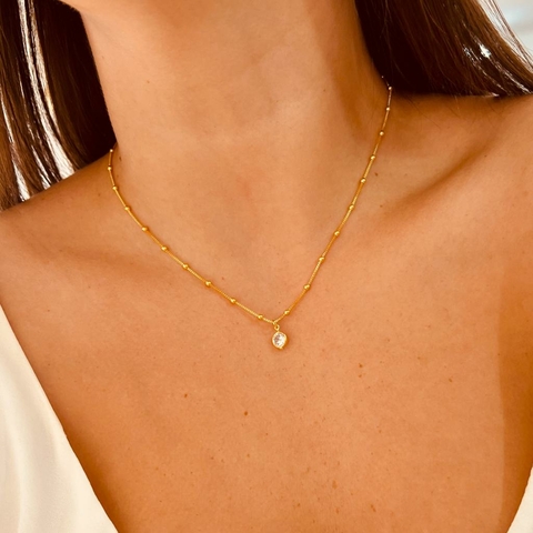 Colar longo com Bolinhas Catarina