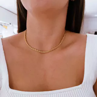 Choker Dourada Média Fio baiano Karen