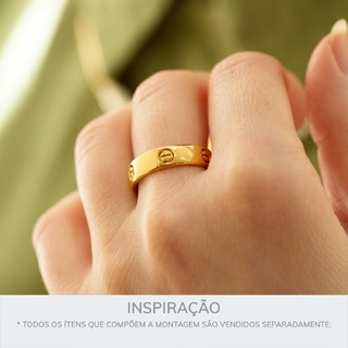Anel Dourado Luxo Ajustável
