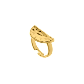 Anel Dourado Glamour Ajustável