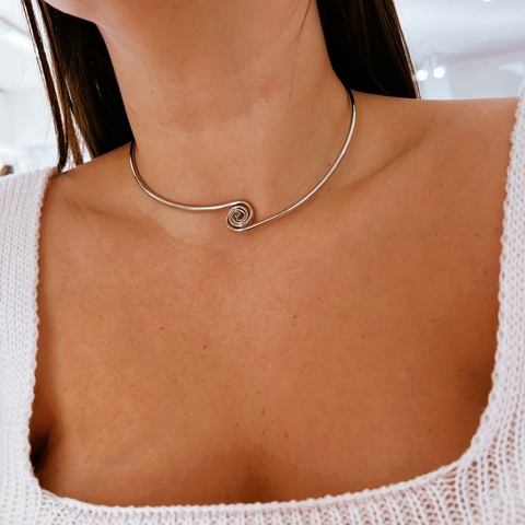 Choker Aro Prata Caracol