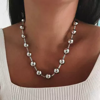 Colar Prata de Bolas Sarah