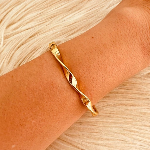 Bracelete Torcido Dourado Roberta