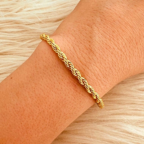 Pulseira Dourada Trançada Eliana