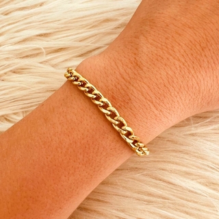 Pulseira Dourada de elos Noemia