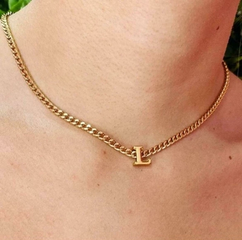 Choker Dourada Corrente Inicial Luana