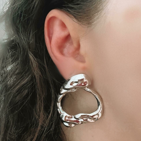 Brinco Prata Grande Claudia