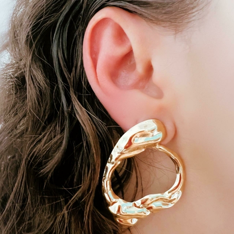 Brinco Dourado Grande Claudia