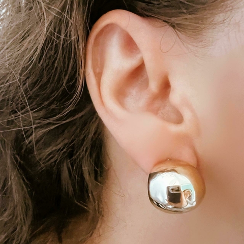 Argola Dourada Redonda Pequena Gio