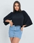 Blusa viscose com blusa 3/4 e gola alta