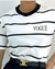 Blusa 100% algodão off Vogue com listras - comprar online