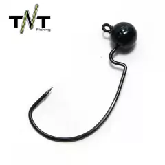 Jig Head Bass Anzol Black - 2/0