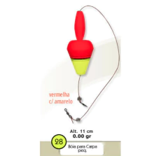 Boia Carpa Boias Barão - Vermelha com Amarelo