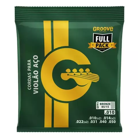 Encordoamento Violão Aço 0.10 Groove by Solez Bronze 85/15 GFP3 - comprar online