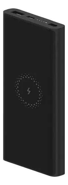 Cargador Inalambrico Power Bank Xiaomi 10w Wireless + 22.5w x cable 10000mah Color Negro