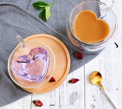 TAZA DOBLE VIDRIO CORAZON