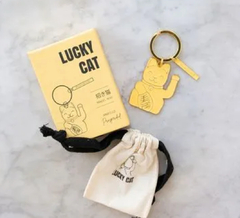 LUCKY CAT LLAVERO AMARILLO-PROSPERIDAD