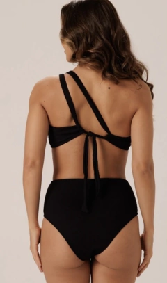 Biquíni Hot pant ombro único preto - comprar online