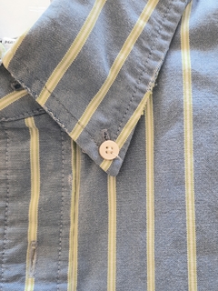 Imagen de 2da- Camisa m/l celeste con rayitas ABERCROMBIE