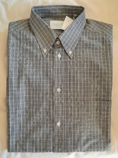 Camisa m/l gris cuadros blancos NICOLO AMATI, Italia