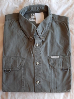Camisa m/l verde COLUMBIA
