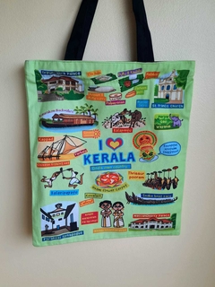 Tote bag KERALA verde - comprar online
