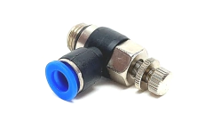 Cotovelo c/ Controle de Fluxo 1/4"BSP x Tubo 8mm