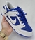 Tênis Nike Dunk Low Branco e Azul na internet