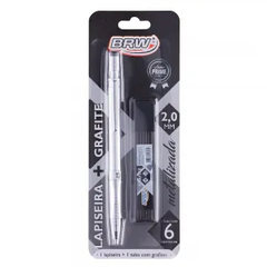 Lapiseira 2.0mm com grafite BRW - Kit com 2 unidades