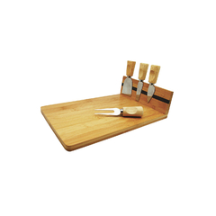 Conjunto para queijos de bambu - comprar online