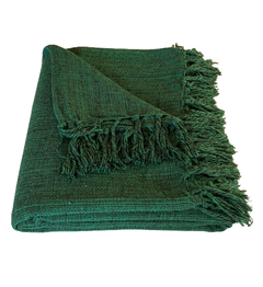 Manta de algodão verde musgo