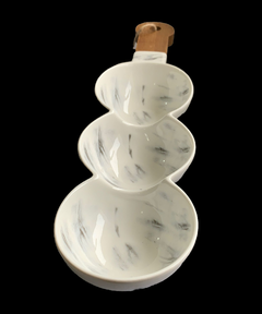 Petisqueira tripla de porcelana na internet
