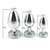 G| PLUG ANAL CORAÇÃO DE AÇO INOXIDÁVEL CROMADO COM PEDRA - SEXY IMPORT