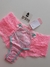 P|M| Calcinha Rosa Baballo com Verde água Estilo Calecon - MB106