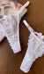 Calcinha Fio de Renda + Tule BRANCO DD