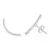 BRINCO EARCUFF CRAVEJADO - PRATA 925