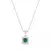 COLAR QUADRADO CRAVEJADO ESMERALDA - PRATA 925