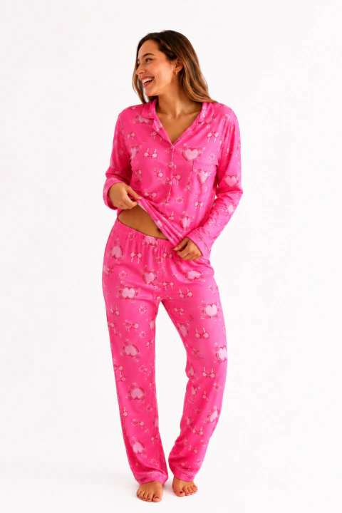 Imagen de PIJAMA CAMISERO ESTAMPADO