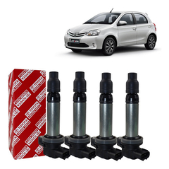 4 Bobina Ignição Etios 1.3 1.5 16v Flex 2013 2014 2015 201