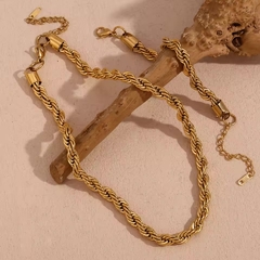 Conjunto de Corrente e Pulseiras- INOXIDÁVEL - comprar online