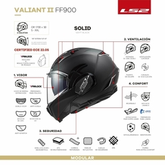 Ls2 900 Valiant II Negro Mate - comprar online