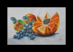 Bodegón I / 2020 / Pastel graso / 53 x 40 cm.