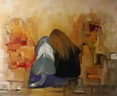 Merlín y yo / 2024 / Acrílico sobre lienzo / 160 × 120 cm.