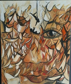 Diálogos internos / 2024 / Acrílico sobre lienzo / 70 x 90 cm.
