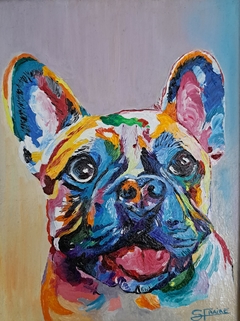 "MR. CONTEMPORANEO" - OLEO ESPATULADO - CARTON - 20x30 - ENMARCADO - 2023 -