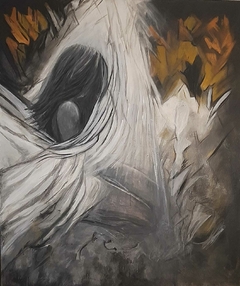 La luz que ilumina la grieta / 2024 / Acrílico sobre lienzo / 120 × 140 cm.