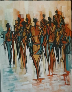 Mujeres resilientes / 2024 / Acrílico sobre lienzo / 80 x 100 cm.