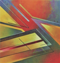 DINÁMICA ESPACIAL / ACRÍLICO SOBRE TELA / 73 X 73 CM
