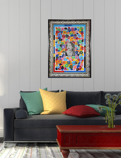 Alluring Lips and Dreamy Eyes / 36" x 24L x 1"D / Mixed media / USD 1200 en internet