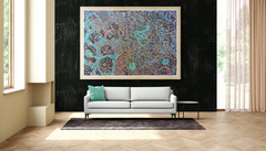 Simbiosis / Acrílico y esmalte sobre lienzo / 170 x 240 cm - Aura Arte